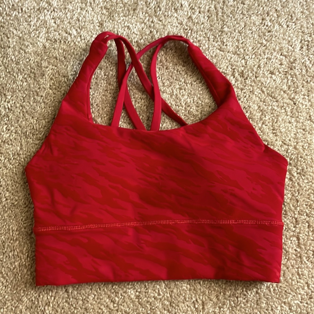 Lululemon red sports bra size 0